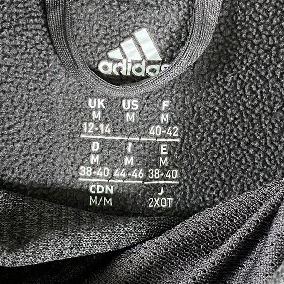 Women’s Medium Hoodie Adidas Climawarm Pullover Logo Activewear Sweatshirt Gray - Picture 9 of 11